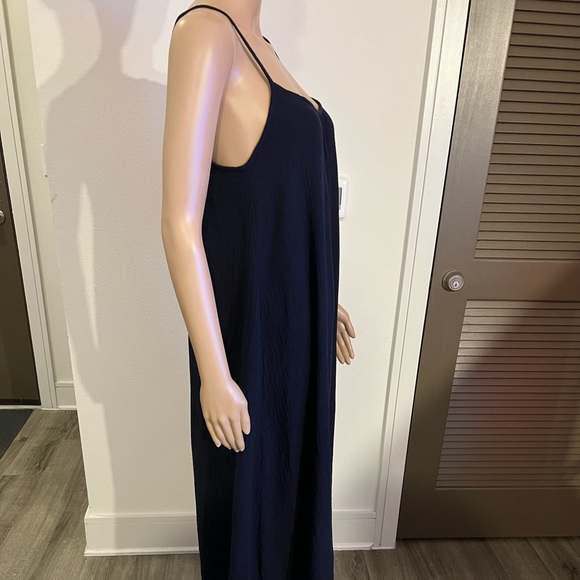 NATION Cotton Crinkle Sleeveless Maxi Dress NWT - Picture 7 of 10